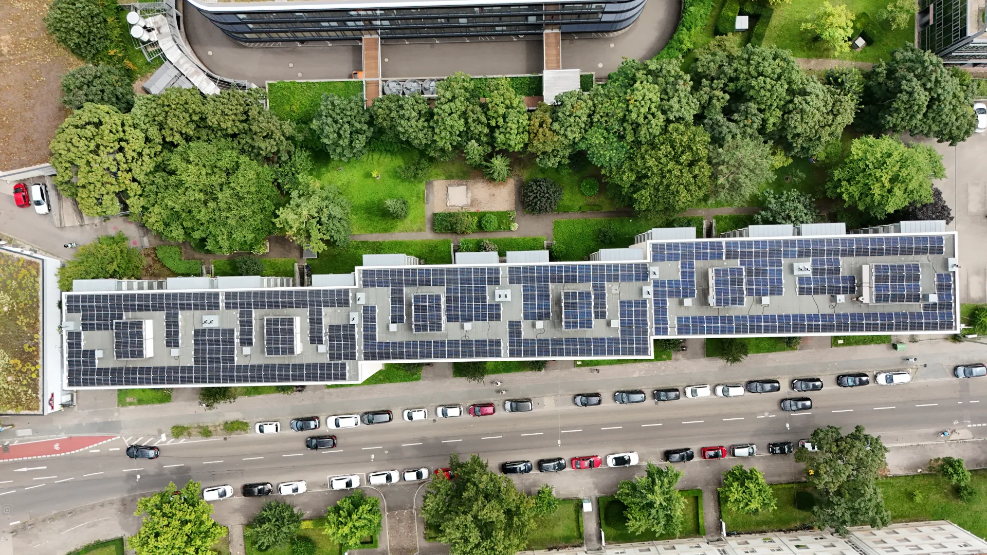 Photovoltaikanlage auf einer Wohnanlage